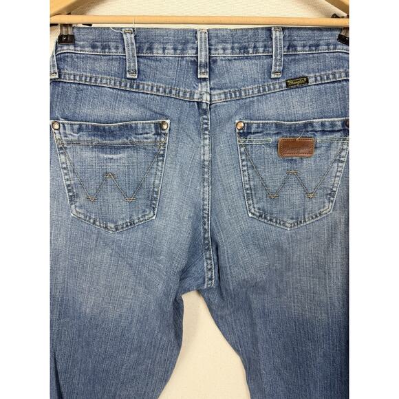 Wrangler Bootcut Men's Jeans Blue Denim Sz 33x36 (34) Cowboy Rancher Rodeo Work - Picture 12 of 16